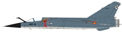 Mirage f1EE en livrée bleu D.A. basé au Canaries