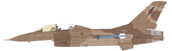 F-16B du NSAWC en livrÃ©e dÃ©sertique