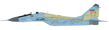 MiG-29 de l'IRIAF en livrÃ©e ocre et bleu