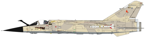 mirage F1CR en livrÃ©e dÃ©sertique spÃ©cifique Ã  l'opÃ©ration Daguet