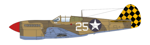 P-40 du 325th FG en livrÃ©e desert de la RAF