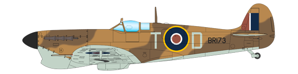 Spitfire Mk.Vb en livrÃ©e dÃ©sertique
