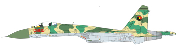Su-27 de l'Angola en livrée trois tons sable et deux tons de vert