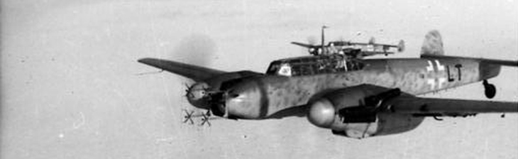 deux Bf 110 en vol en formation