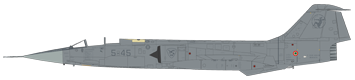 F-104S ASA-M de l'aeronautica Militare Italiana en livrÃ©e grise intÃ©grale