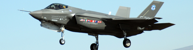 prototype du F-35 Ã  l'atterrissage